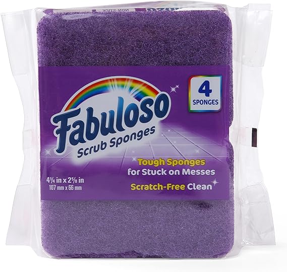 Fabuloso Sponges Purple 4 CT | Purple Scratch